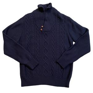 Men’s navy blue wool Ben Sherman sweater - size Extra Large